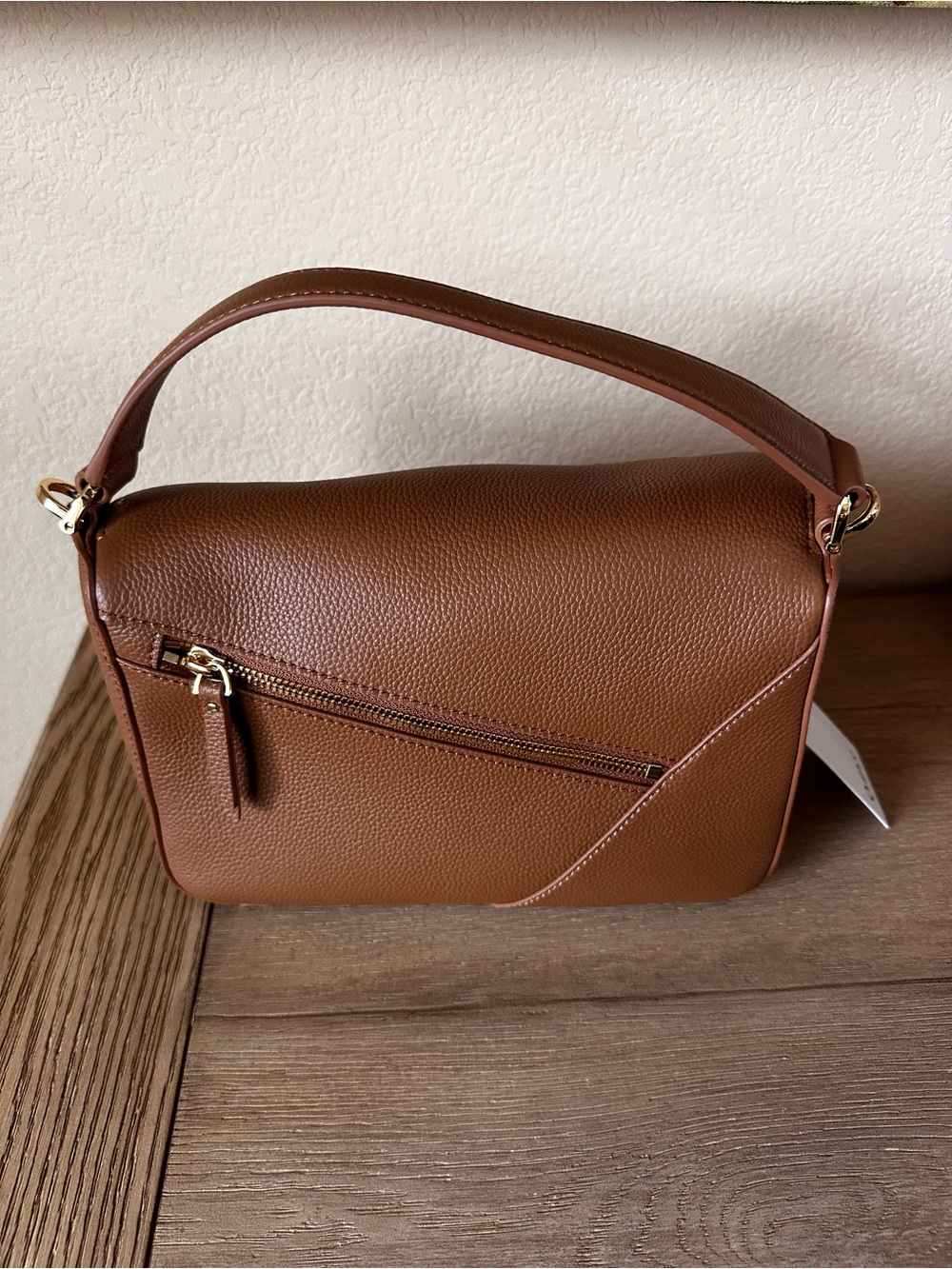 NWT QUINCE Italian Leather Patchwork Crossbody Bag - Picture 5 of 12